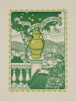 Bookplate of Joseph Monsalvatje (1904)