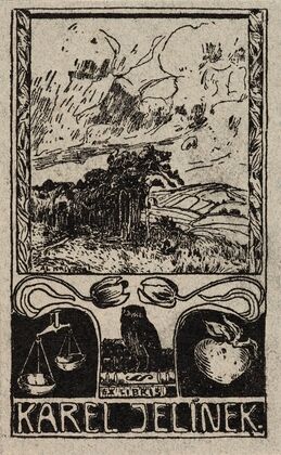 Bookplate of Karel Jelinek (1900)