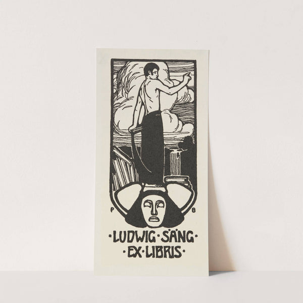 Bookplate of Ludwig Säng (1900) by Paul Bürck