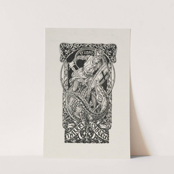 Bookplate of Manuel Conrotte (1900) by José Triadó