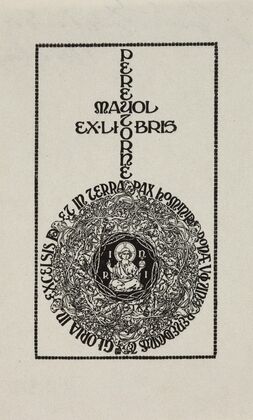Bookplate of Pere Myol Torné (1900)