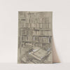 Bookshelves, Study for ‘Edmond Duranty’ (1879) by Edgar Degas