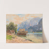 Bootshäuser am Hallstätter See by Fritz Lach