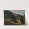 Borgund Stave Church in Lærdal (1833) by Knud Baade