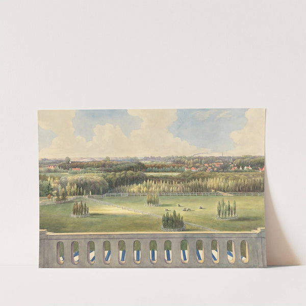 Boschbeek &amp; Groenendaal; View from Turret towards Posthuis, Blanchisferies, Haarlem and Zantvaard by Gerrit Jan Schouten