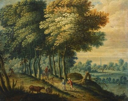 Bosky Landscape With Figures