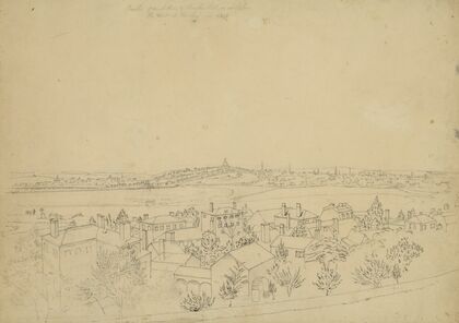 Boston, Charlestown & Bunker Hill as seen from the fort at Roxbury
