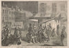 Boston Evening Street Scene, at Corner of Court and Brattle Streets (1857)