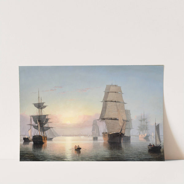 Boston Harbor, Sunset (1850-1855) by Fitz Henry Lane