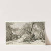 Bosweg langs een beek by Barend Hendrik Thier