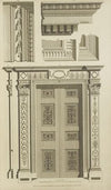 Bottom design of paneled door and door frame.