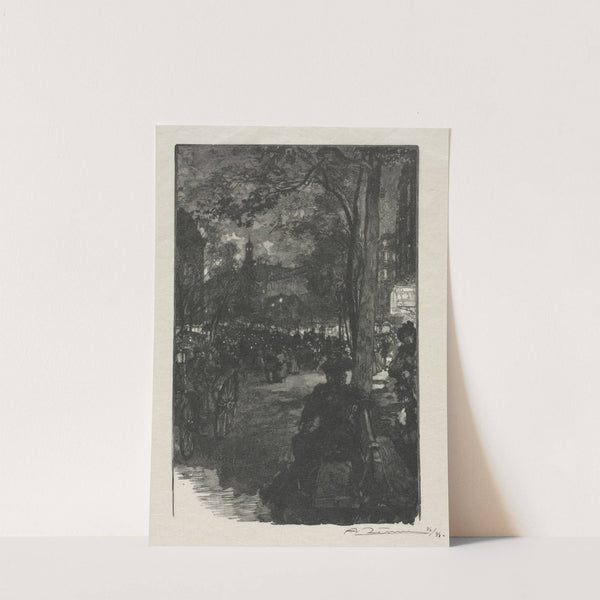Boulevard Montmartre, Evening (1890) by Auguste Louis Lepère