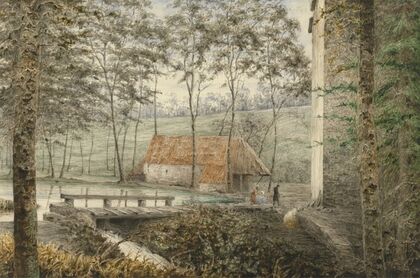 Boulogne, France – a Mill in a Wooded Valley — size preview