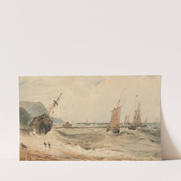 Boulogne Harbour by François Louis Thomas Francia