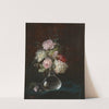 Bouquet de fleurs dans un vase en verre reflétant la fenêtre de l&#039;atelier de l&#039;artiste by Joseph-Eugène Gilbault
