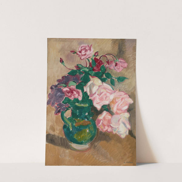 Bouquet de roses à la cruche verte by Louis Valtat
