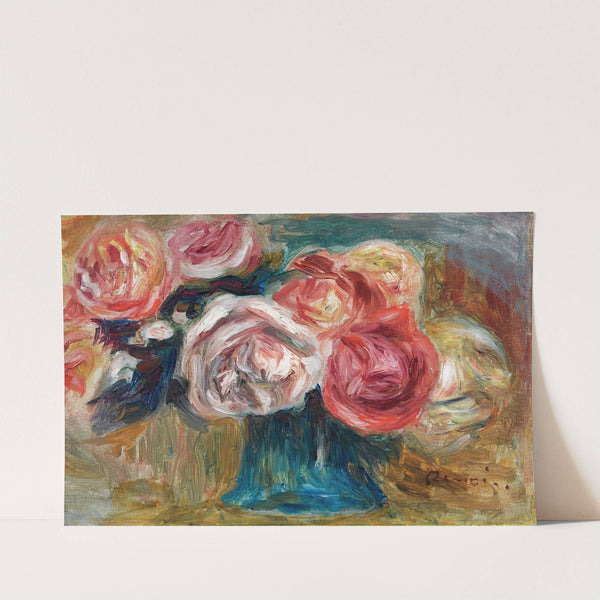 Bouquet De Roses Dans Un Vase by Pierre-Auguste Renoir