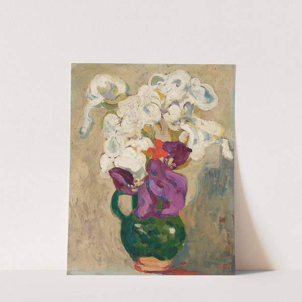 Bouquet d&#039;iris au pichet vert by Louis Valtat