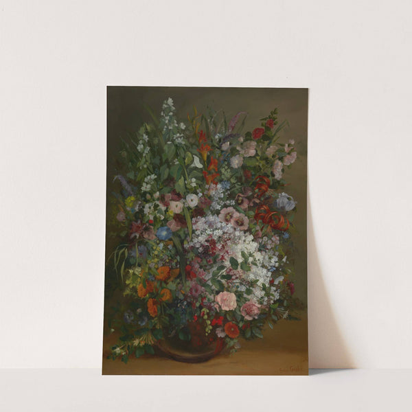 Bouquet of Flowers in a Vase (1862) by Gustave Courbet
