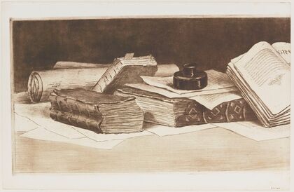 Bouquins, dessus de porte (1892)