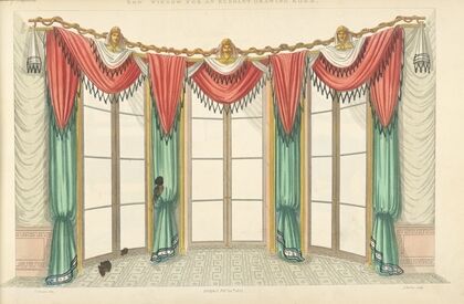 Bow window for an elegant drawing room.