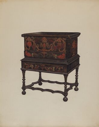 Box Desk on Frame