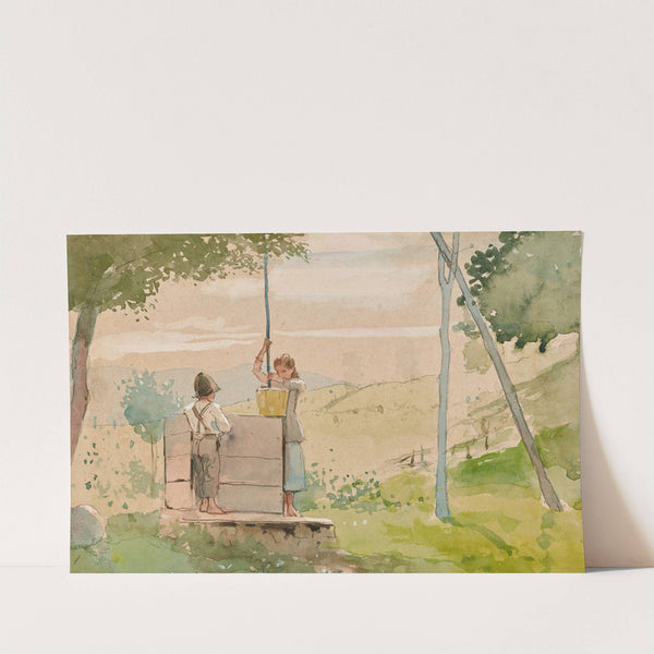 Boy and Girl at a Well (circa 1879) by Winslow Homer