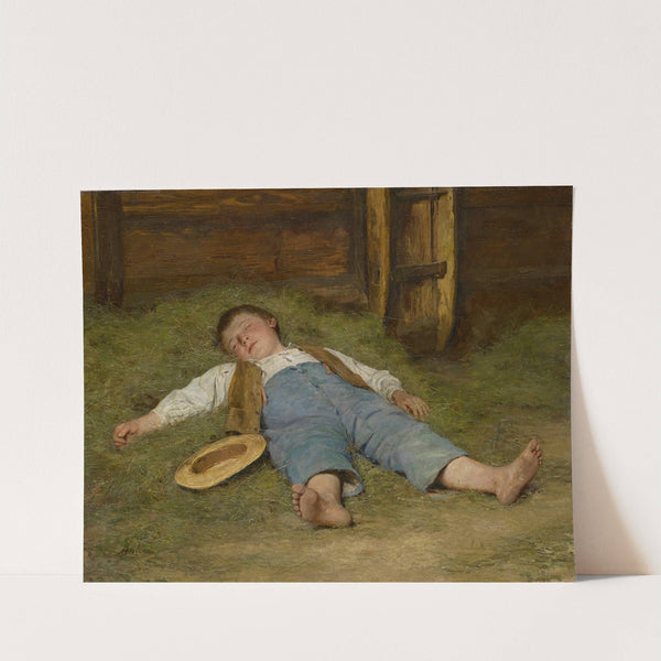 Boy Asleep in the Hay (1891–1897) by Albert Anker
