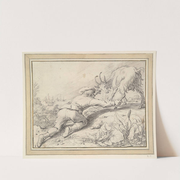 Boy catching a goat by Jacob Gerritsz Cuyp