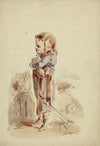 Boy Posing as Admiral on Ship