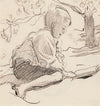 Boy Reading Outdoors