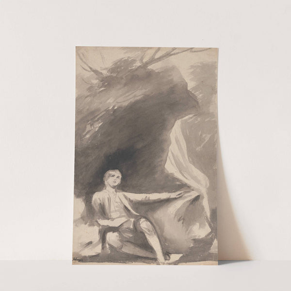 Boy Seated beneath a Rock by George Romney