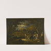 Boy With His Dogs In A Wood by Narcisse-Virgile Diaz de La Peña