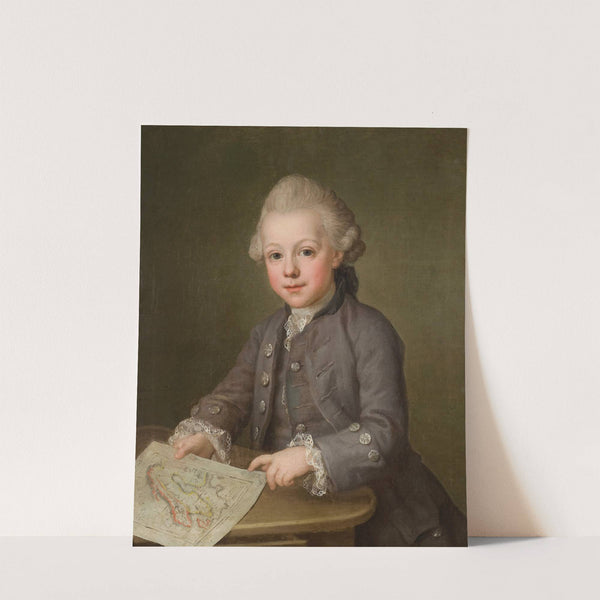 Boy with Map of Scandinavia by Ulrika Pasch