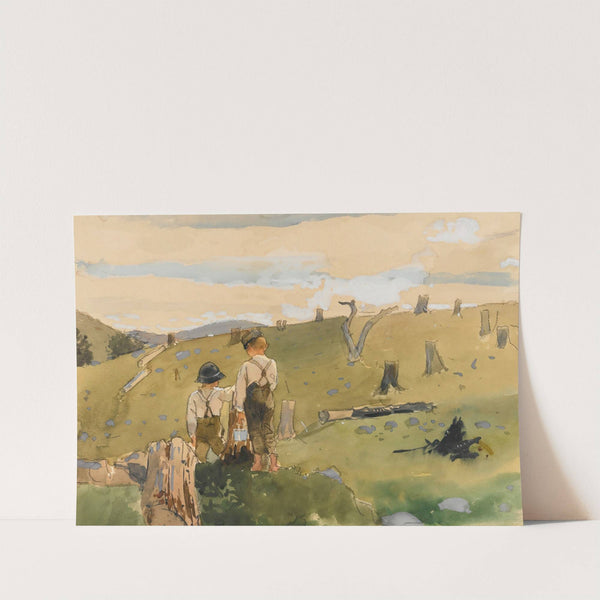 Boys On A Hillside by Winslow Homer