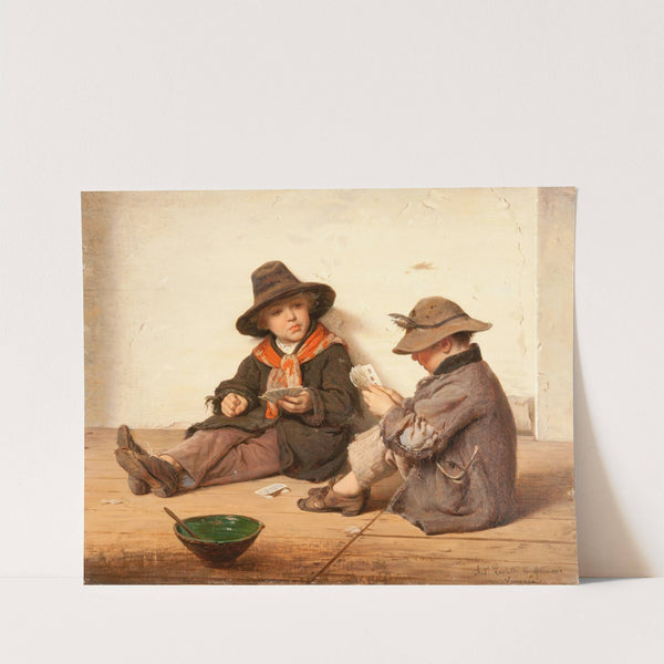 Boys Playing Cards by Antonio Ermolao Paoletti