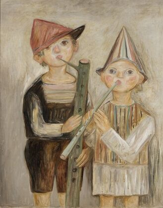 Boys with rural pipes