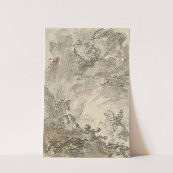 Bradamante Tries to Catch Hold of the Hippogryph (recto) by Jean-Honoré Fragonard