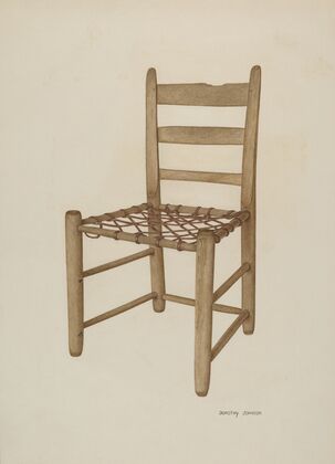 Braided Rawhide Bottom Chair