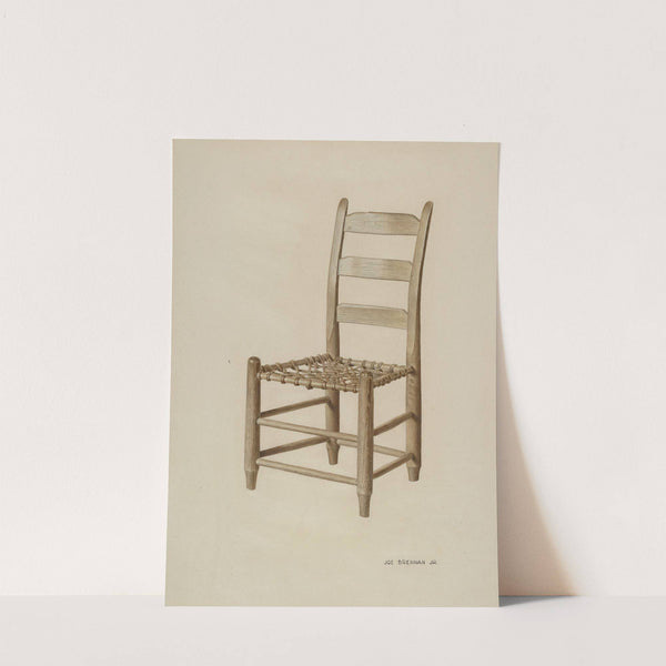 Braided Rawhide-bottomed Chair by Joe Brennan