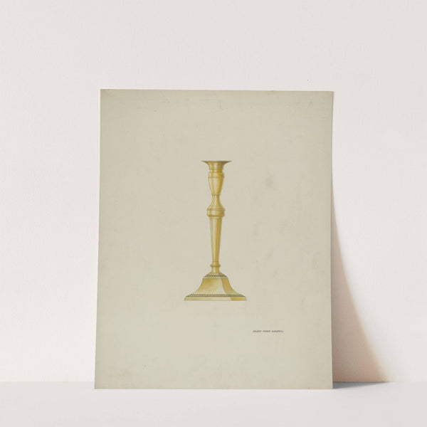 Brass Candlestick by Harry Mann Waddell