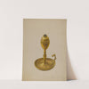 Brass Oil Lamp by Russell Madole