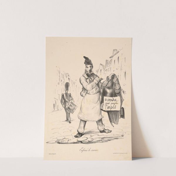 Breaking the service (1831) by Honoré Daumier