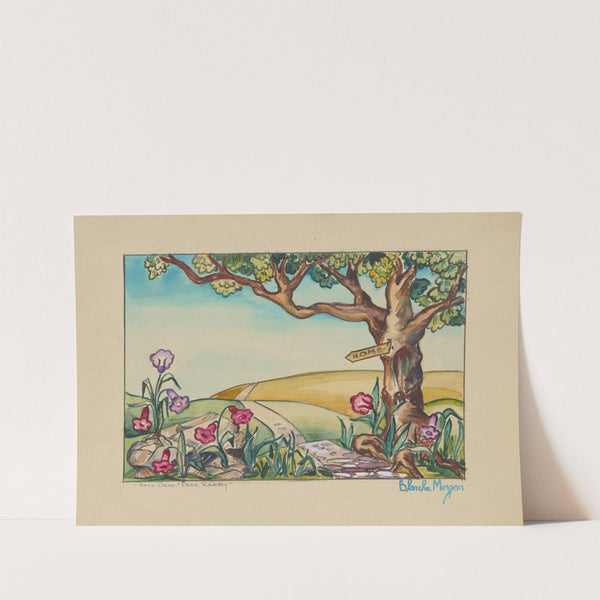 Brer Rabbit and Tar Baby: Sketch no. 1, Back Drop (1934-1943) by Blanche Morgan