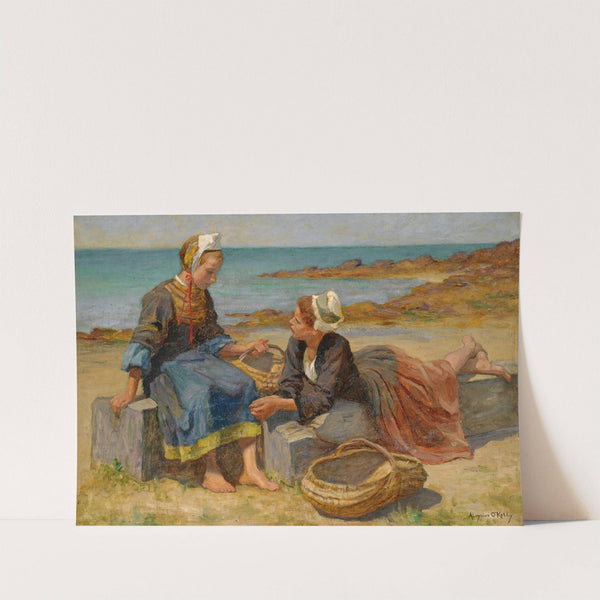 Breton Girls On a Beach by Aloysius O&#039;Kelly