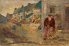 Breton landscape with an old fisherman