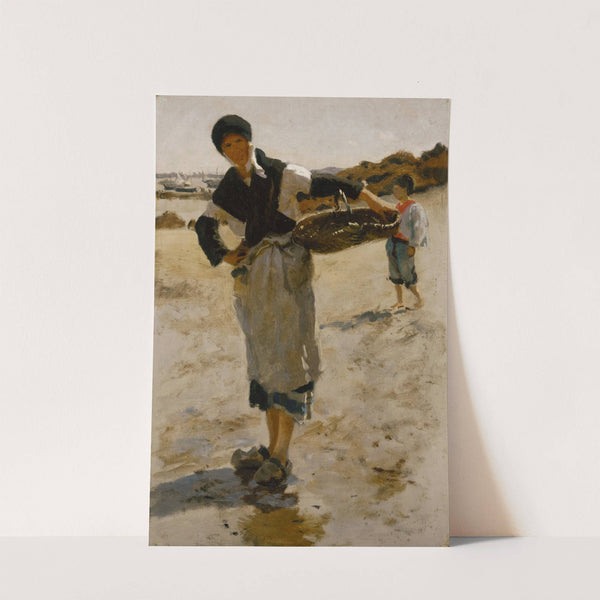 Breton Woman with a Basket, Sketch for &#039;Oyster Gatherers of Cancale&#039; by John Singer Sargent