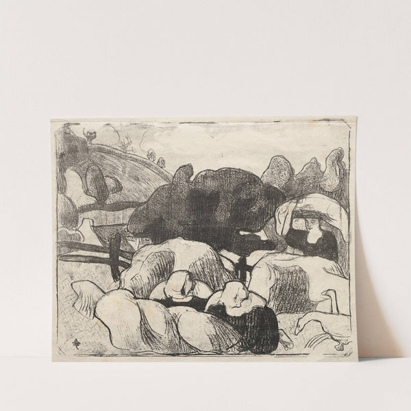 Breton Women Making Haystacks (1889) by Emile Bernard