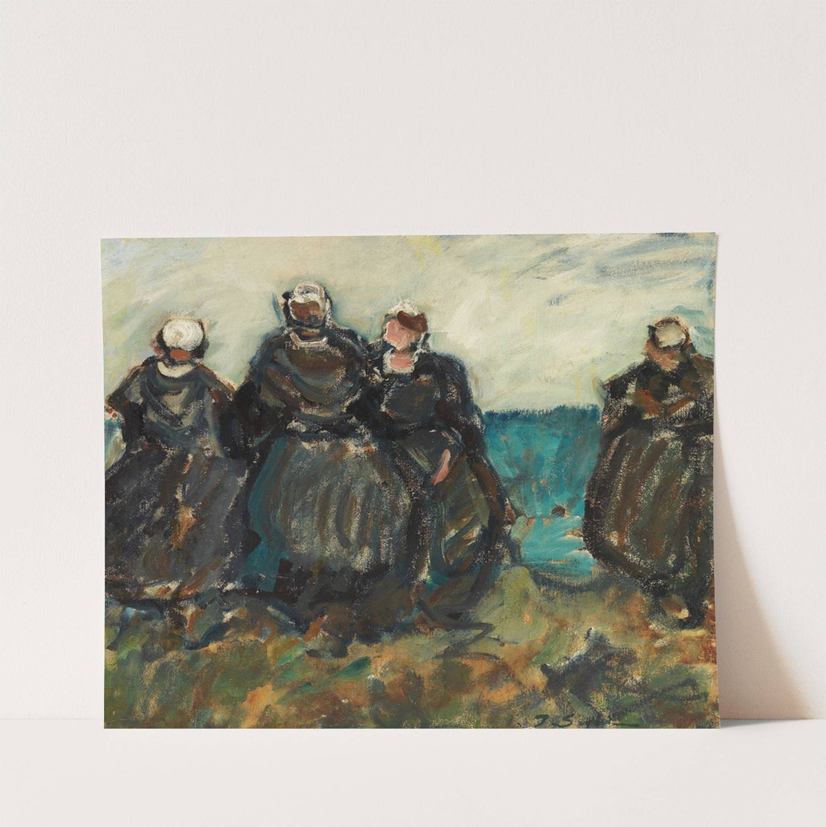 Bretonische Bäuerinnen by Julius Seyler