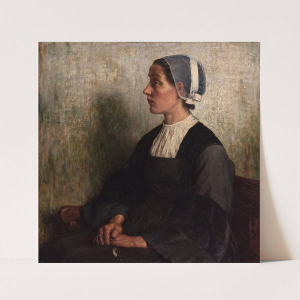 Bretonne en prière by Henri Jules Guinier